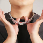 Hip-hop exaggerated spiky parasitic red-eyed thorn diamond-encrusted necklace nowadaysfashion
