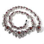 Hip-hop exaggerated spiky parasitic red-eyed thorn diamond-encrusted necklace nowadaysfashion