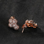 Hip-hop fashion diamond-encrusted cross stud earrings nowadaysfashion