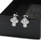 Hip-hop fashion diamond-encrusted cross stud earrings nowadaysfashion