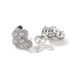 Hip-hop fashion diamond-encrusted cross stud earrings nowadaysfashion