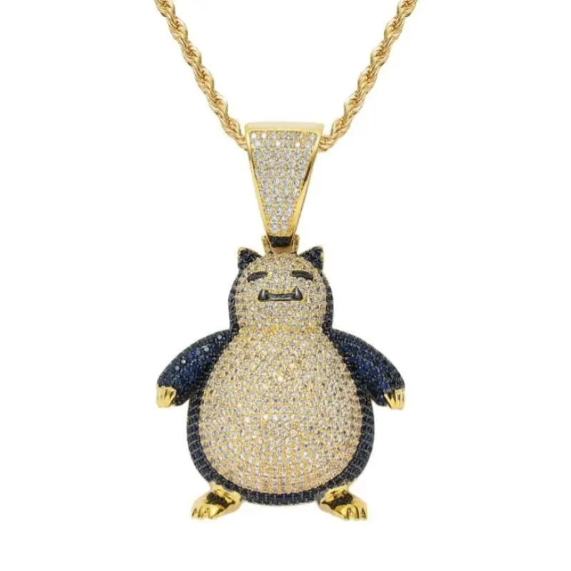 Hip Hop Fierce Shark Inlaid Zircon Pendant Charm Trend Necklace - Blade & Thread