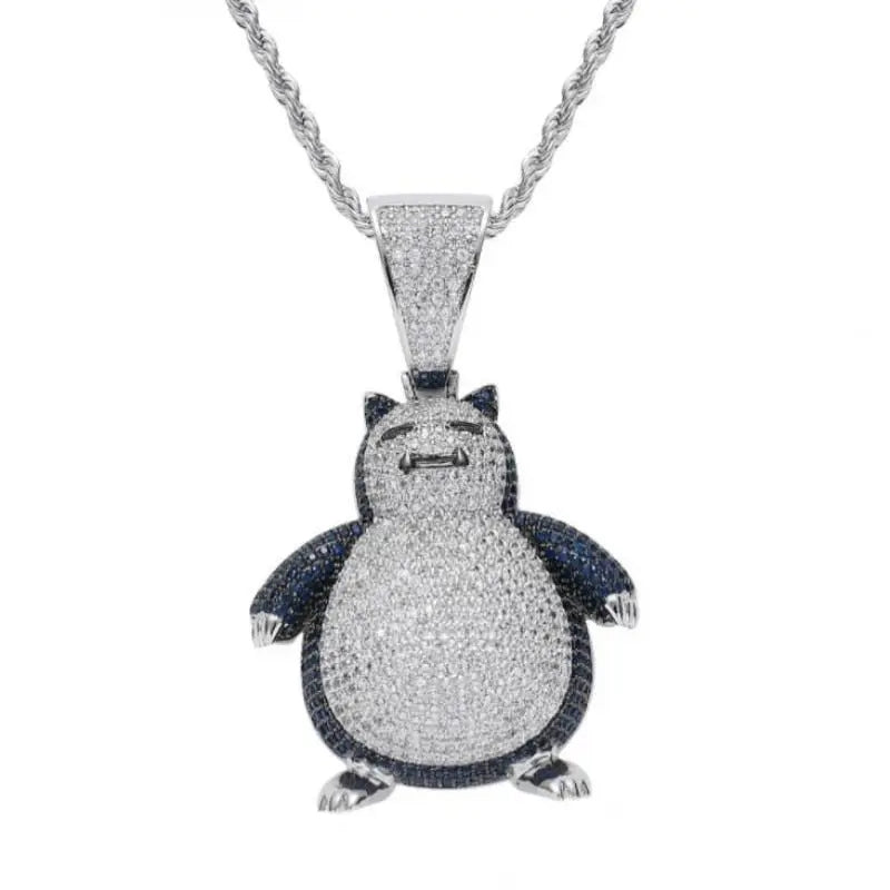Hip Hop Fierce Shark Inlaid Zircon Pendant Charm Trend Necklace - Blade & Thread