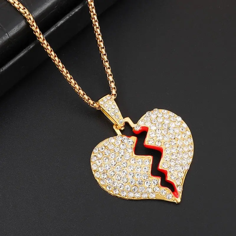 Hip Hop Fierce Shark Inlaid Zircon Pendant Charm Trend Necklace - Blade & Thread