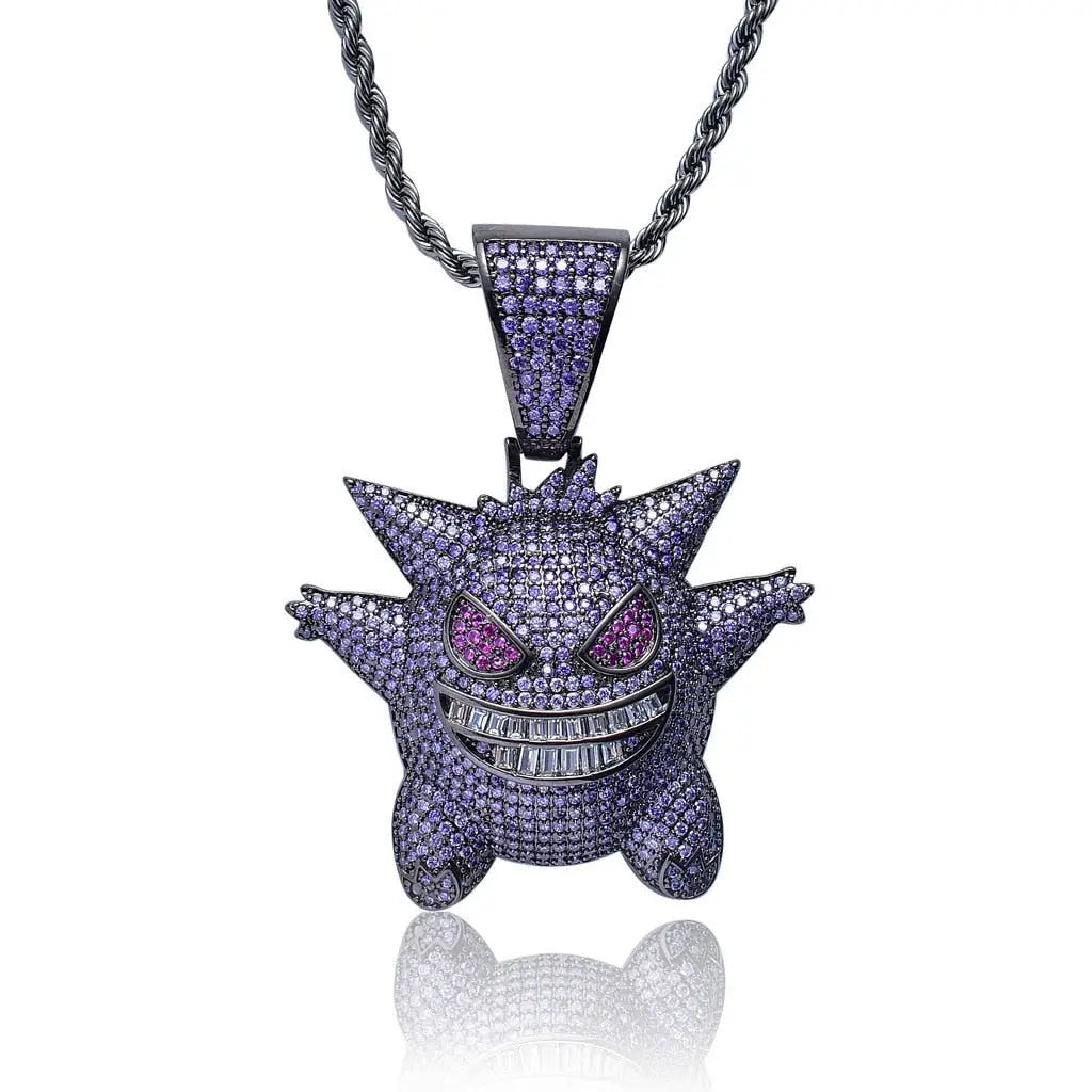 Hip Hop Fierce Shark Inlaid Zircon Pendant Charm Trend Necklace - Blade & Thread