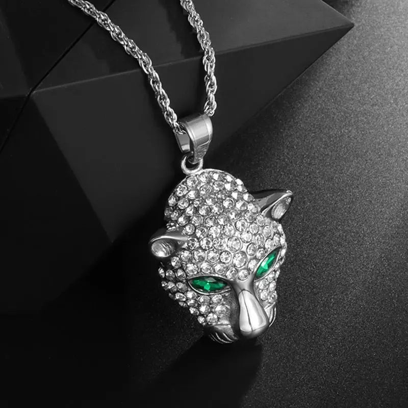 Hip Hop Fierce Shark Inlaid Zircon Pendant Charm Trend Necklace nowadaysfashion