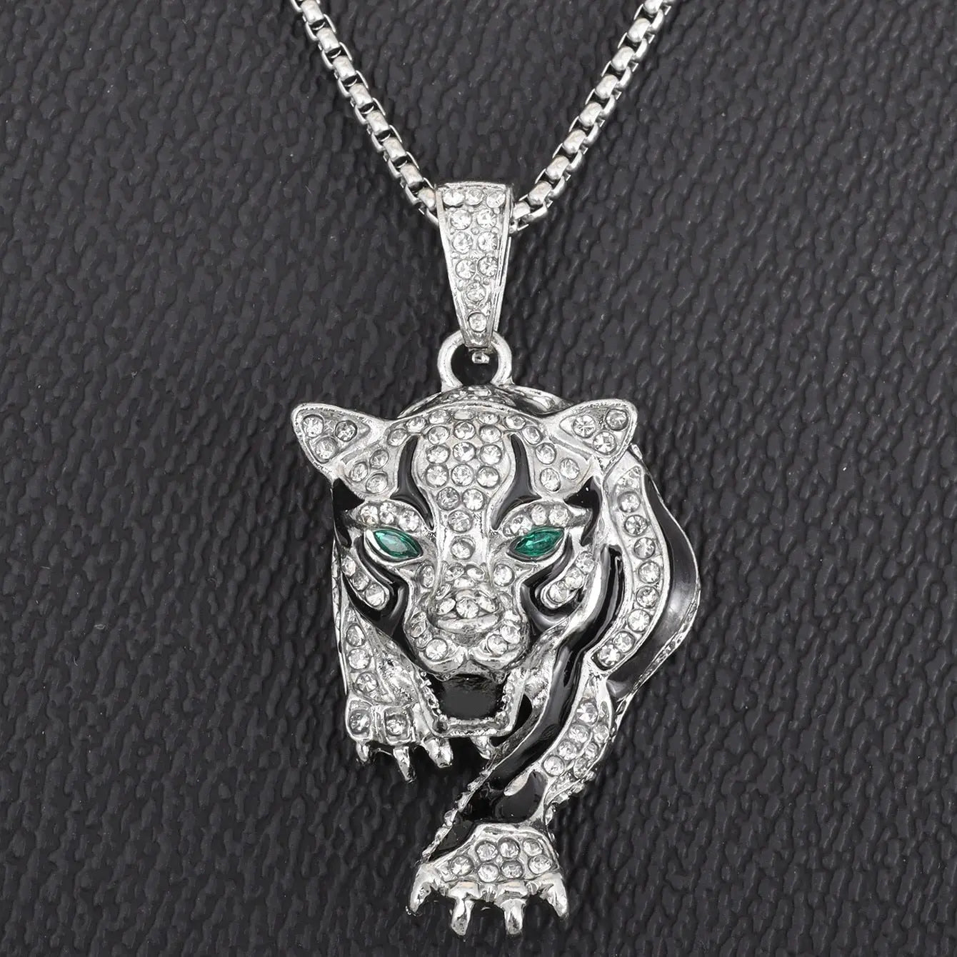 Hip Hop Fierce Shark Inlaid Zircon Pendant Charm Trend Necklace nowadaysfashion
