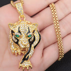 Hip Hop Fierce Shark Inlaid Zircon Pendant Charm Trend Necklace nowadaysfashion