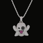 Hip Hop Fierce Shark Inlaid Zircon Pendant Charm Trend Necklace nowadaysfashion