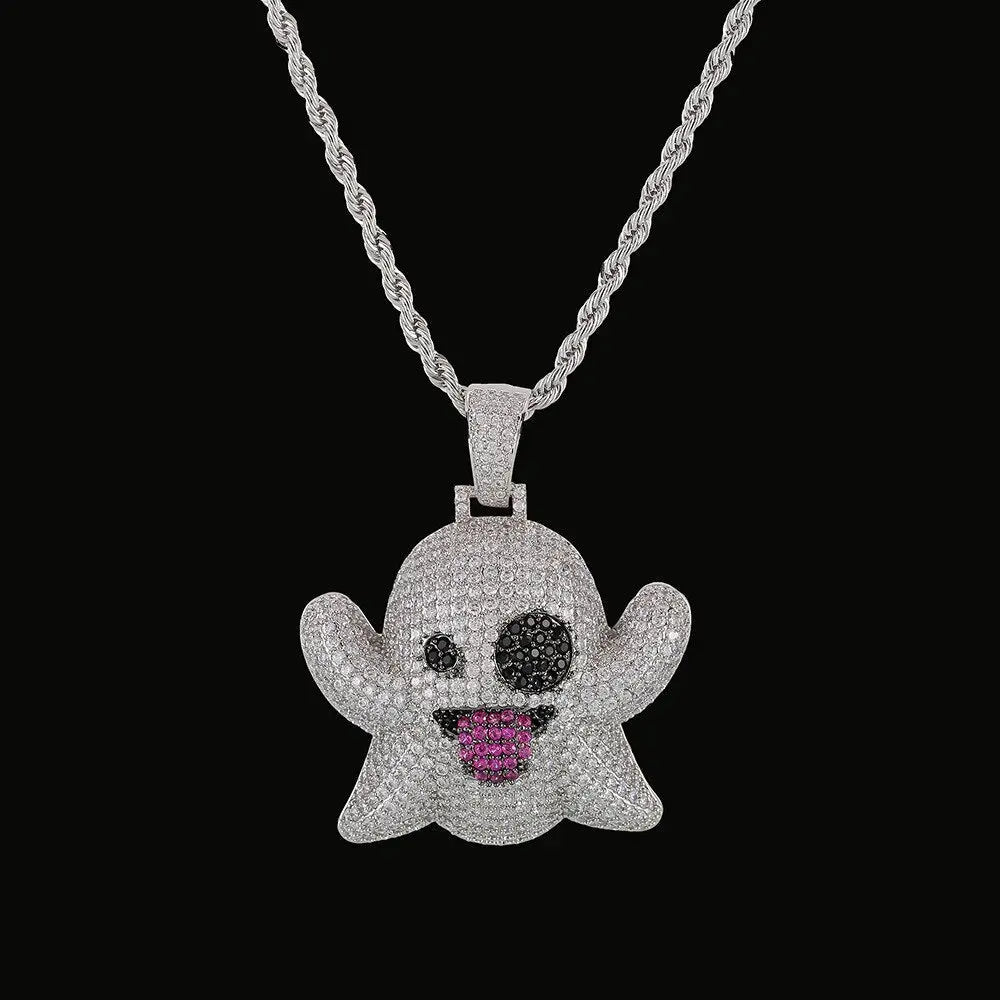 Hip Hop Fierce Shark Inlaid Zircon Pendant Charm Trend Necklace nowadaysfashion