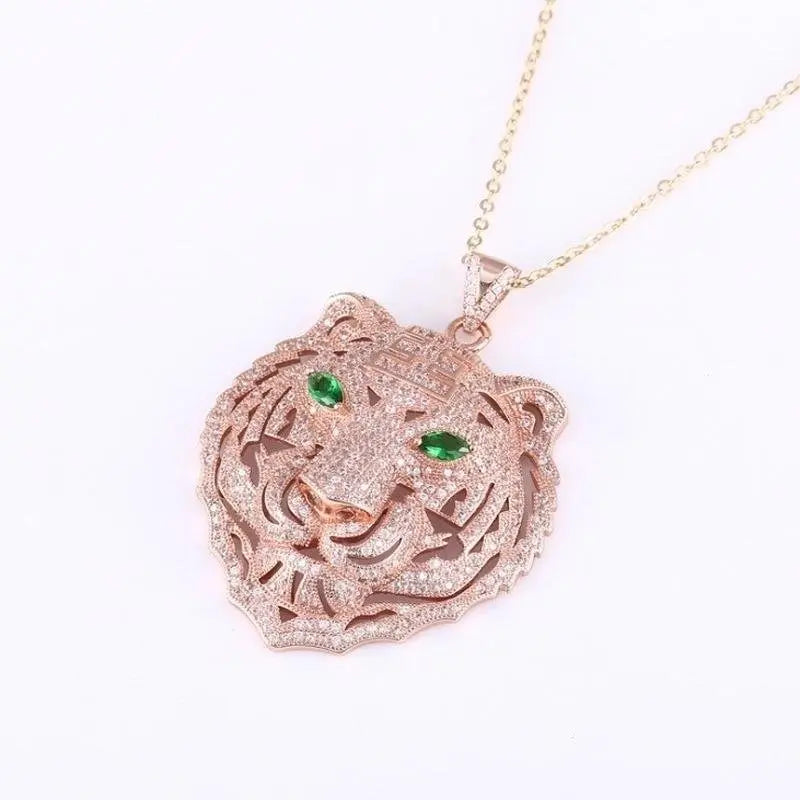 Hip Hop Fierce Shark Inlaid Zircon Pendant Charm Trend Necklace nowadaysfashion