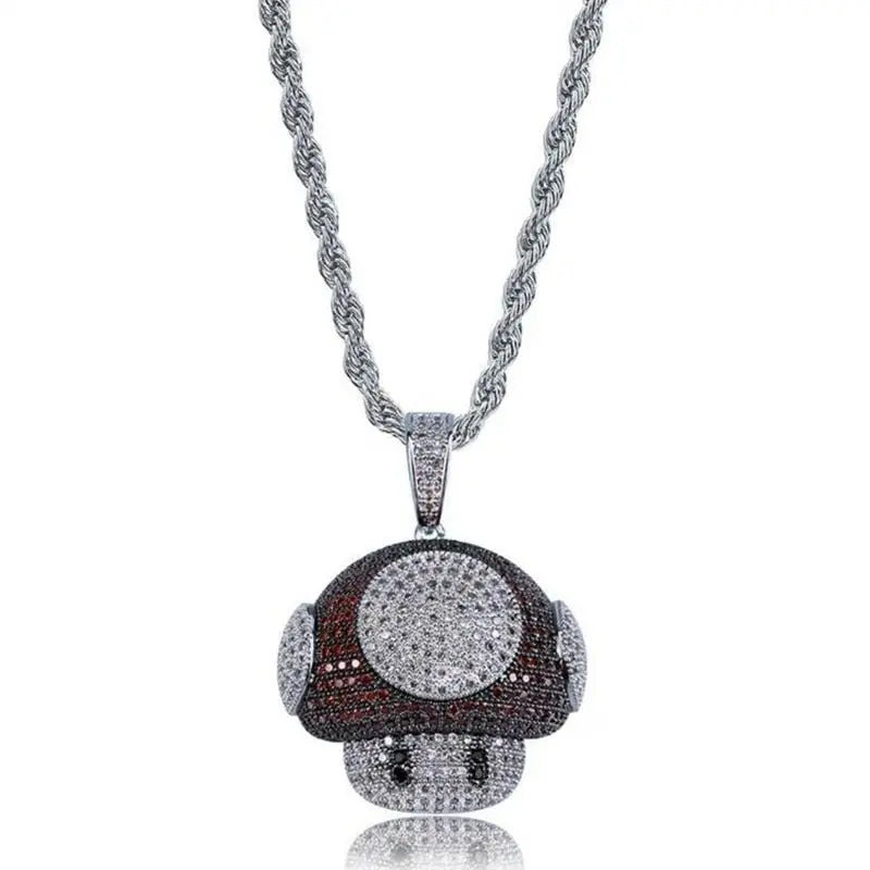 Hip Hop Fierce Shark Inlaid Zircon Pendant Charm Trend Necklace - Blade & Thread