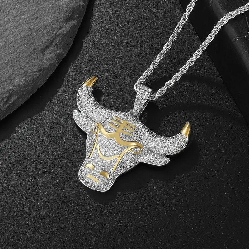 Hip Hop Fierce Shark Inlaid Zircon Pendant Charm Trend Necklace - Blade & Thread