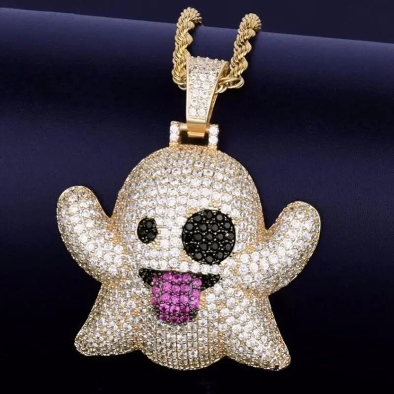 Hip Hop Fierce Shark Inlaid Zircon Pendant Charm Trend Necklace nowadaysfashion