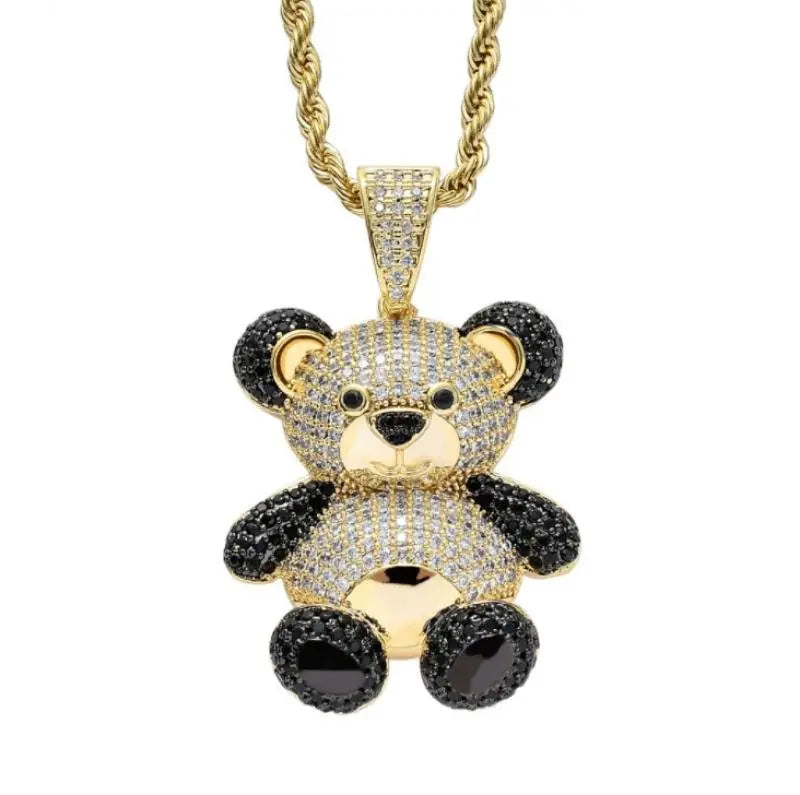 Hip Hop Fierce Shark Inlaid Zircon Pendant Charm Trend Necklace nowadaysfashion