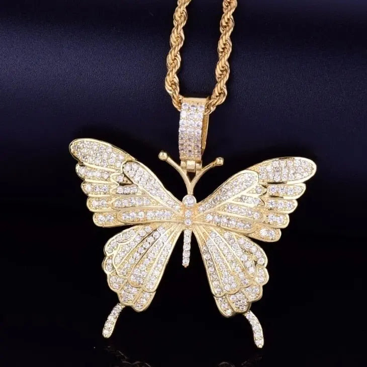 Hip Hop Fierce Shark Inlaid Zircon Pendant Charm Trend Necklace - Blade & Thread