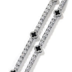 Hip-hop four-leaf clover diamond tennis chain necklace bracelet nowadaysfashion