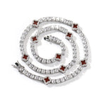 Hip-hop four-leaf clover diamond tennis chain necklace bracelet nowadaysfashion