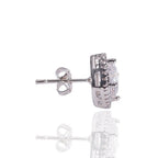 Hip Hop Four-Prong Black Zircon Earrings nowadaysfashion