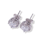 Hip Hop Four-Prong Black Zircon Earrings nowadaysfashion