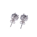 Hip Hop Four-Prong Black Zircon Earrings nowadaysfashion