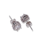 Hip Hop Four-Prong Black Zircon Earrings nowadaysfashion