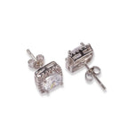 Hip Hop Four-Prong Black Zircon Earrings nowadaysfashion