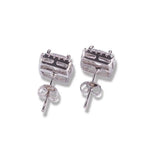 Hip Hop Four-Prong Black Zircon Earrings nowadaysfashion