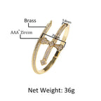 Hip-hop full-diamond justice sword bracelet inlaid with zircon nowadaysfashion