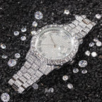 Hip-hop full-diamond waterproof quartz watches nowadaysfashion