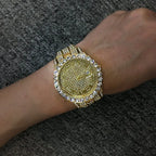 Hip-hop full-diamond waterproof quartz watches nowadaysfashion