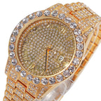 Hip-hop full-diamond waterproof quartz watches nowadaysfashion