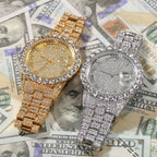 Hip-hop full-diamond waterproof quartz watches nowadaysfashion