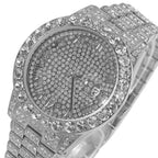 Hip-hop full-diamond waterproof quartz watches nowadaysfashion