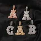 Hip-hop fully diamond-encrusted spiky rock sugar letter necklace nowadaysfashion