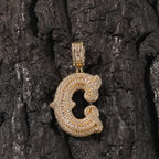 Hip-hop fully diamond-encrusted spiky rock sugar letter necklace nowadaysfashion