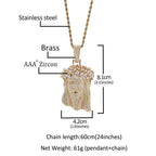 Hip Hop  Iced Out CZ Jesus Piece Pendant Necklace nowadaysfashion