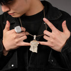 Hip Hop  Iced Out CZ Jesus Piece Pendant Necklace nowadaysfashion