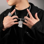 Hip Hop  Iced Out CZ Jesus Piece Pendant Necklace nowadaysfashion