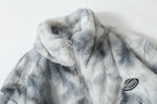 Hip Hop Jacket Streetwear Tie Dye Heart Fuzzy Jackets Warm Coats nowadaysfashion