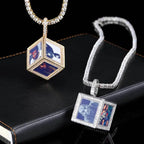 Hip Hop Jewelry Cube Memory Photo Pendant Frame Necklace nowadaysfashion