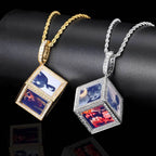 Hip Hop Jewelry Cube Memory Photo Pendant Frame Necklace nowadaysfashion