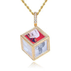 Hip Hop Jewelry Cube Memory Photo Pendant Frame Necklace nowadaysfashion