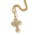 Hip-hop large diamond-encrusted cloud cross pendant nowadaysfashion