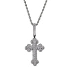 Hip-hop large diamond-encrusted cloud cross pendant nowadaysfashion