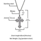 Hip-hop large diamond-encrusted cloud cross pendant nowadaysfashion