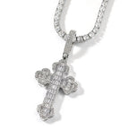 Hip-hop large diamond-encrusted cloud cross pendant nowadaysfashion