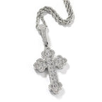 Hip-hop large diamond-encrusted cloud cross pendant nowadaysfashion