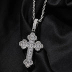 Hip-hop large diamond-encrusted cloud cross pendant nowadaysfashion