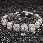 Hip-hop micro-inlaid zircon 12.5mm rock candy bracelet nowadaysfashion